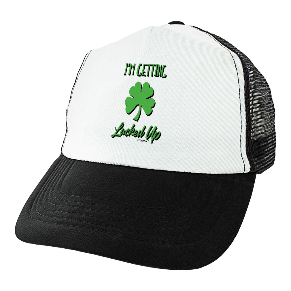 angle view of a trucker hat
