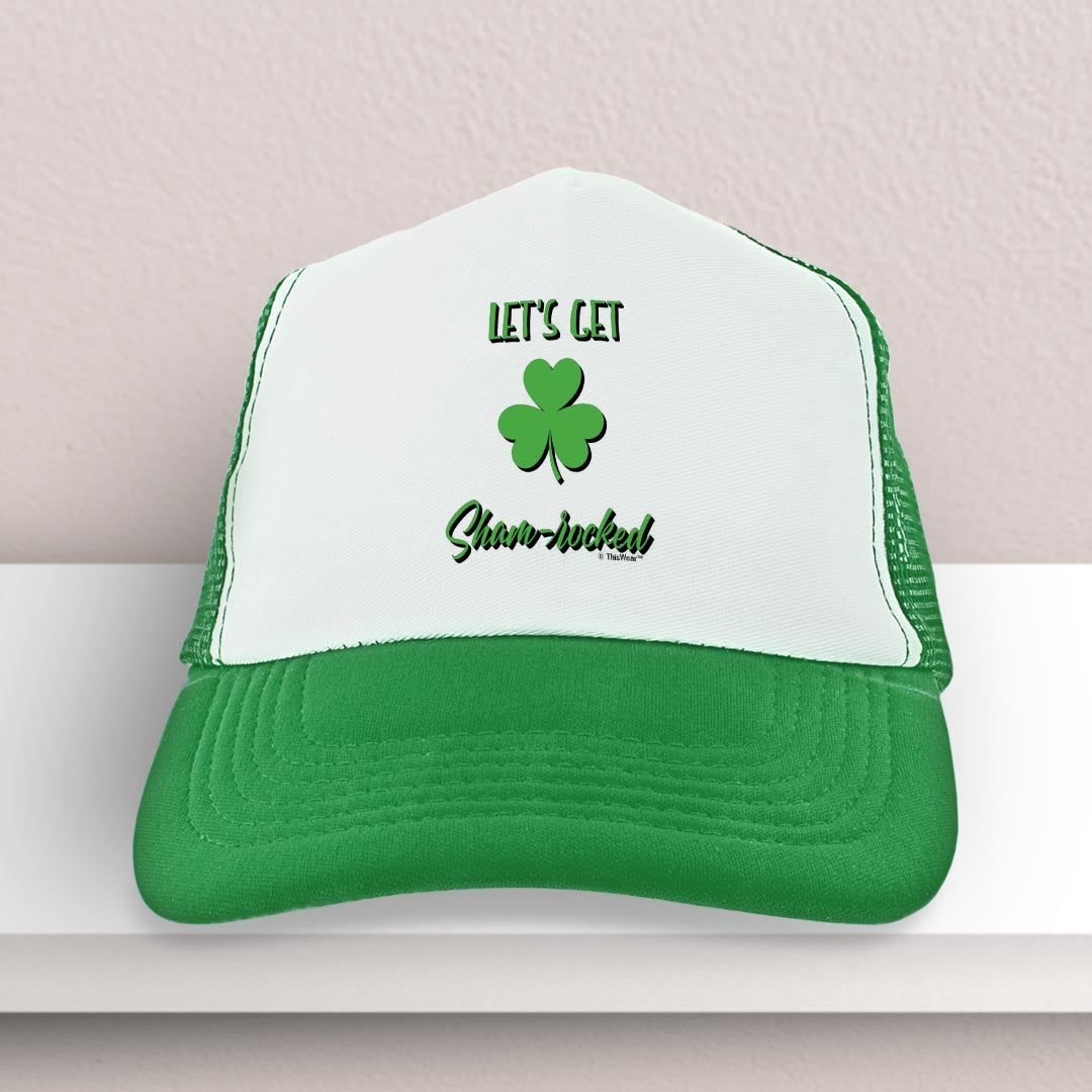 trucker hat on a shelf
