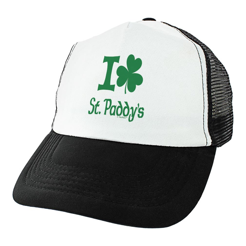 angle view of a trucker hat