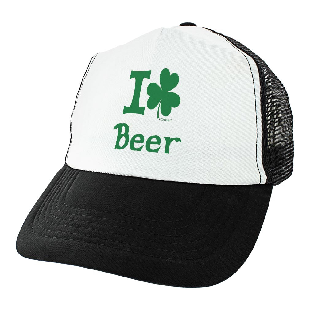 angle view of a trucker hat