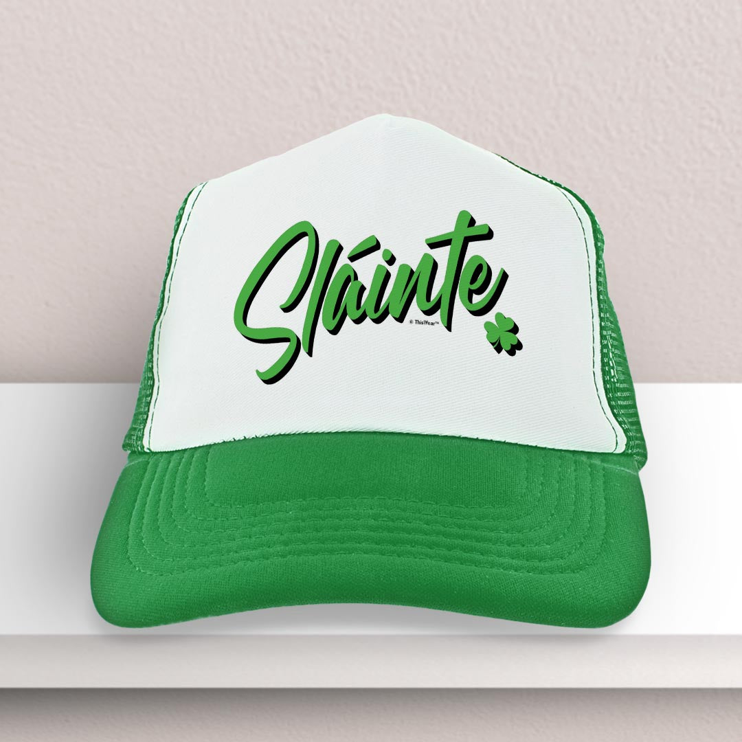trucker hat on a shelf