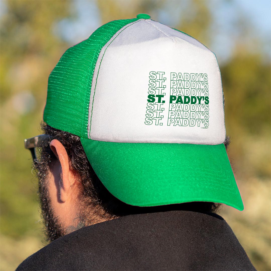 man wearing trucker hat backwards