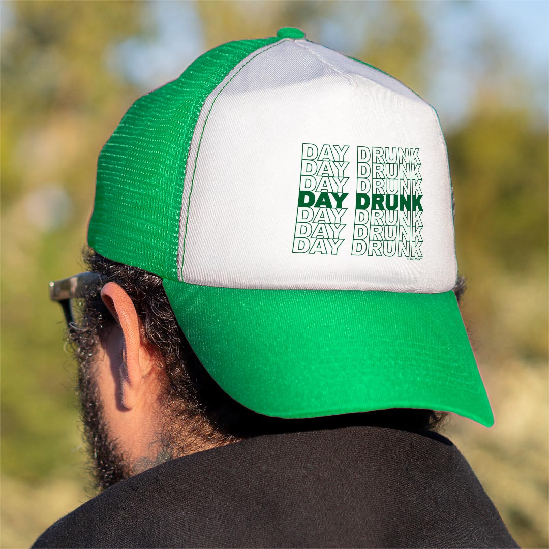 man wearing trucker hat backwards