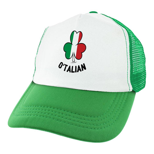 angle view of a trucker hat