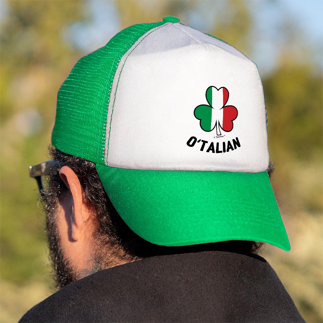 man wearing trucker hat backwards