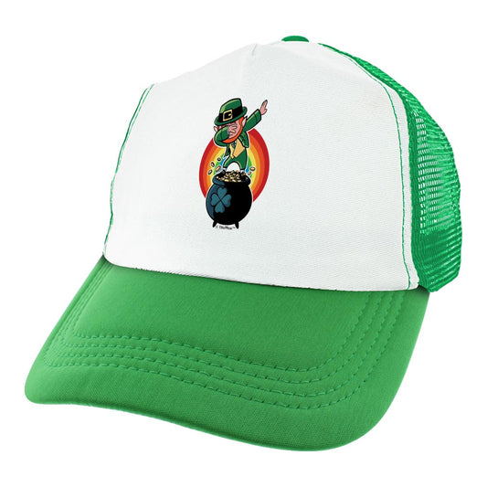 angle view of a trucker hat