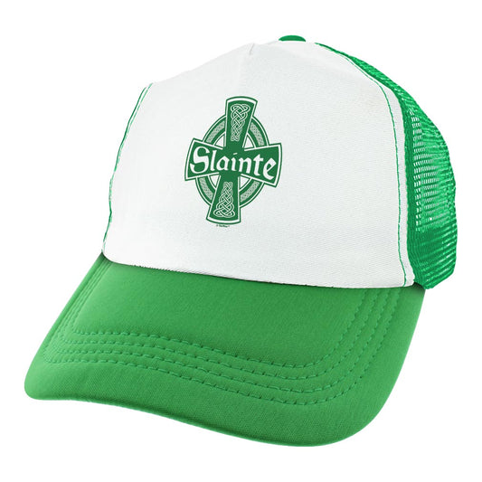 angle view of a trucker hat