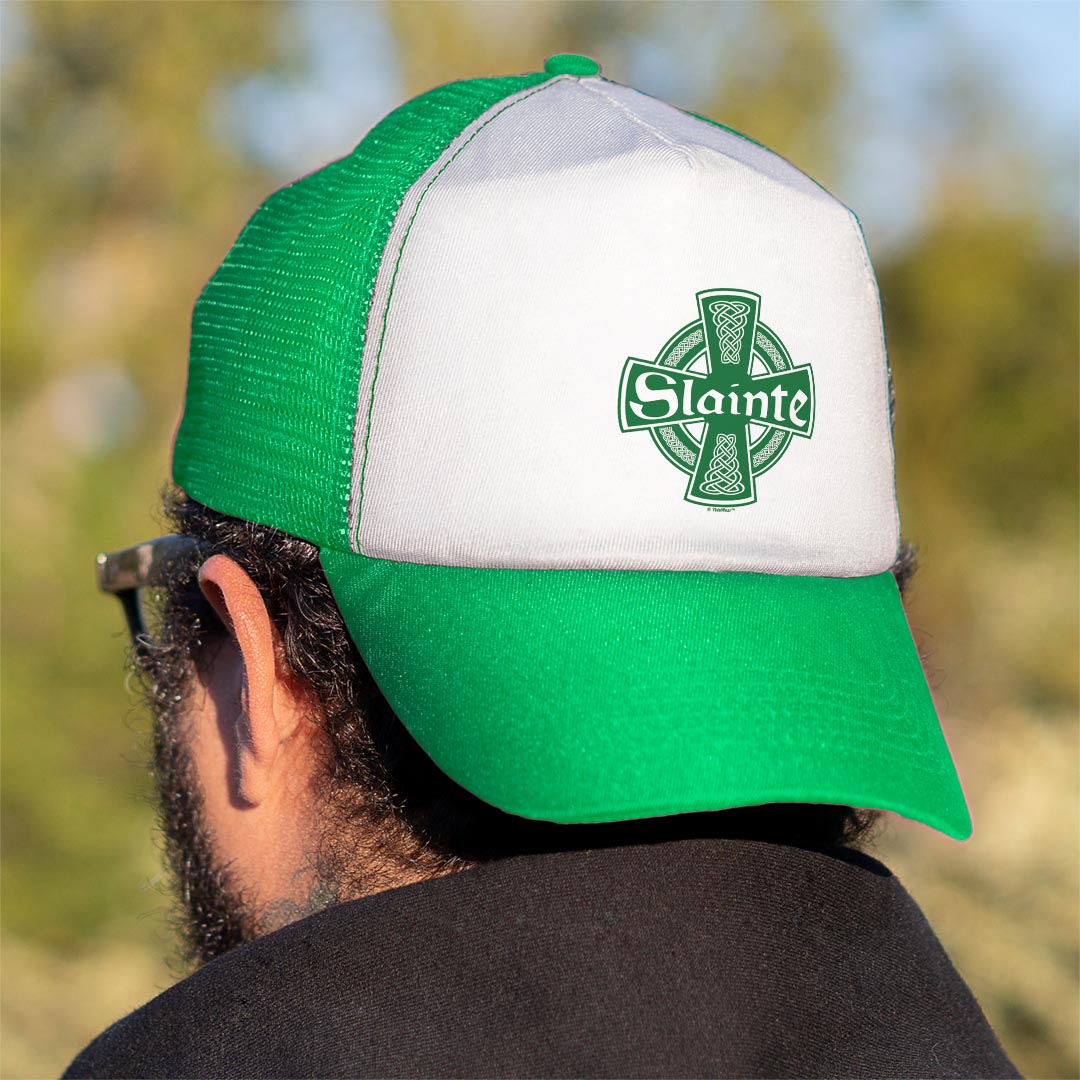 man wearing trucker hat backwards