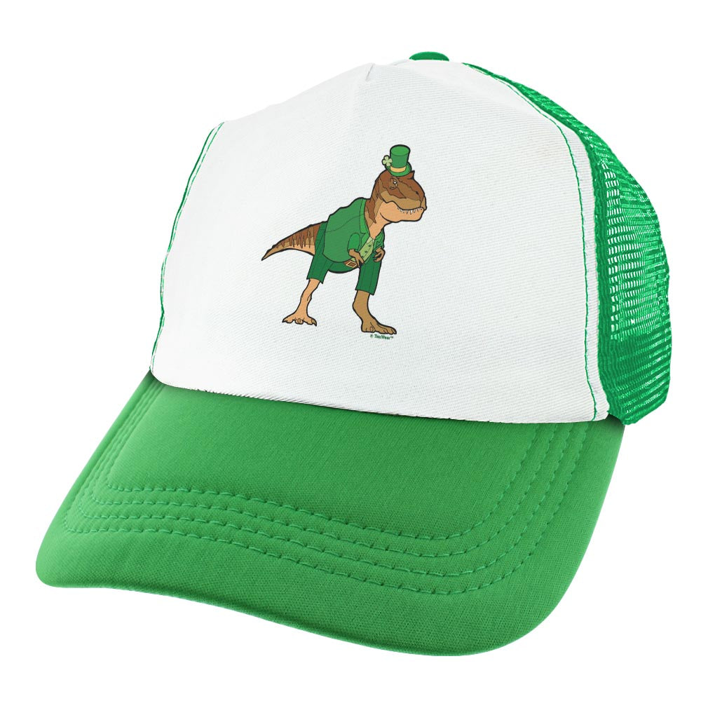 angle view of a trucker hat
