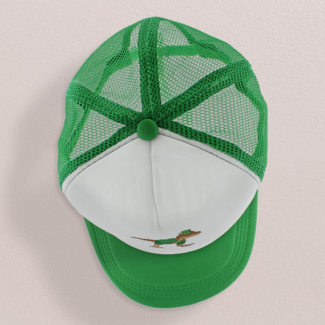 top view of a trucker hat