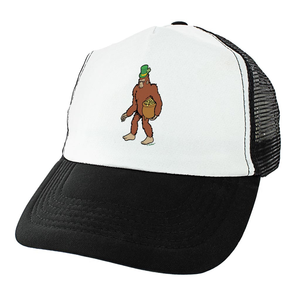 angle view of a trucker hat