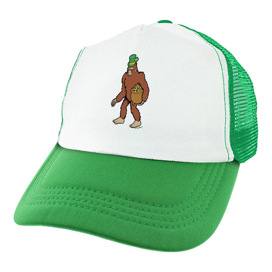 angle view of a trucker hat