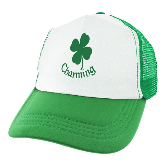 angle view of a trucker hat