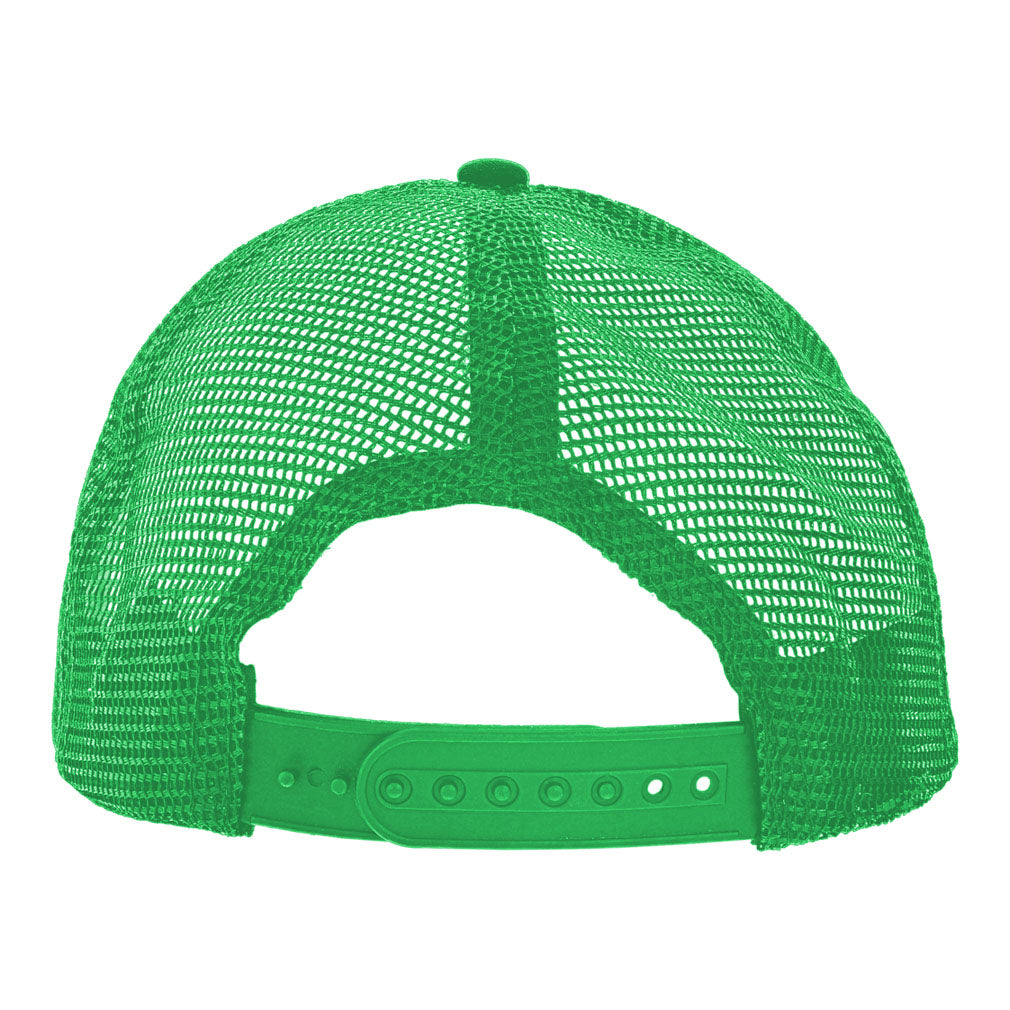 back view of a trucker hat
