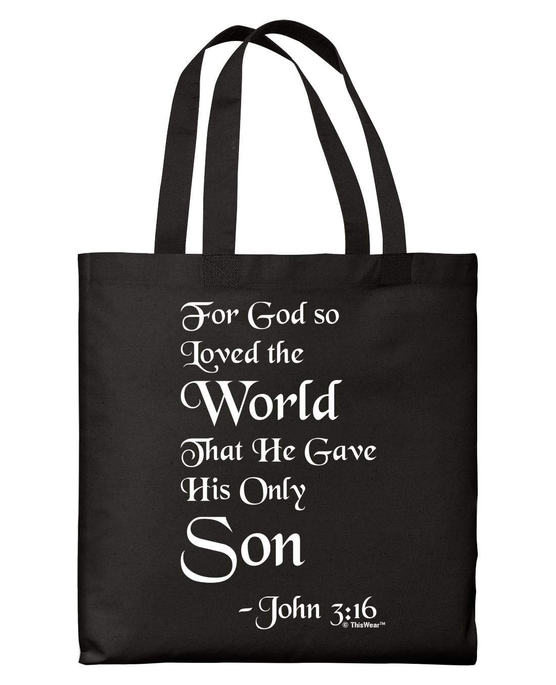 front view of tote bag