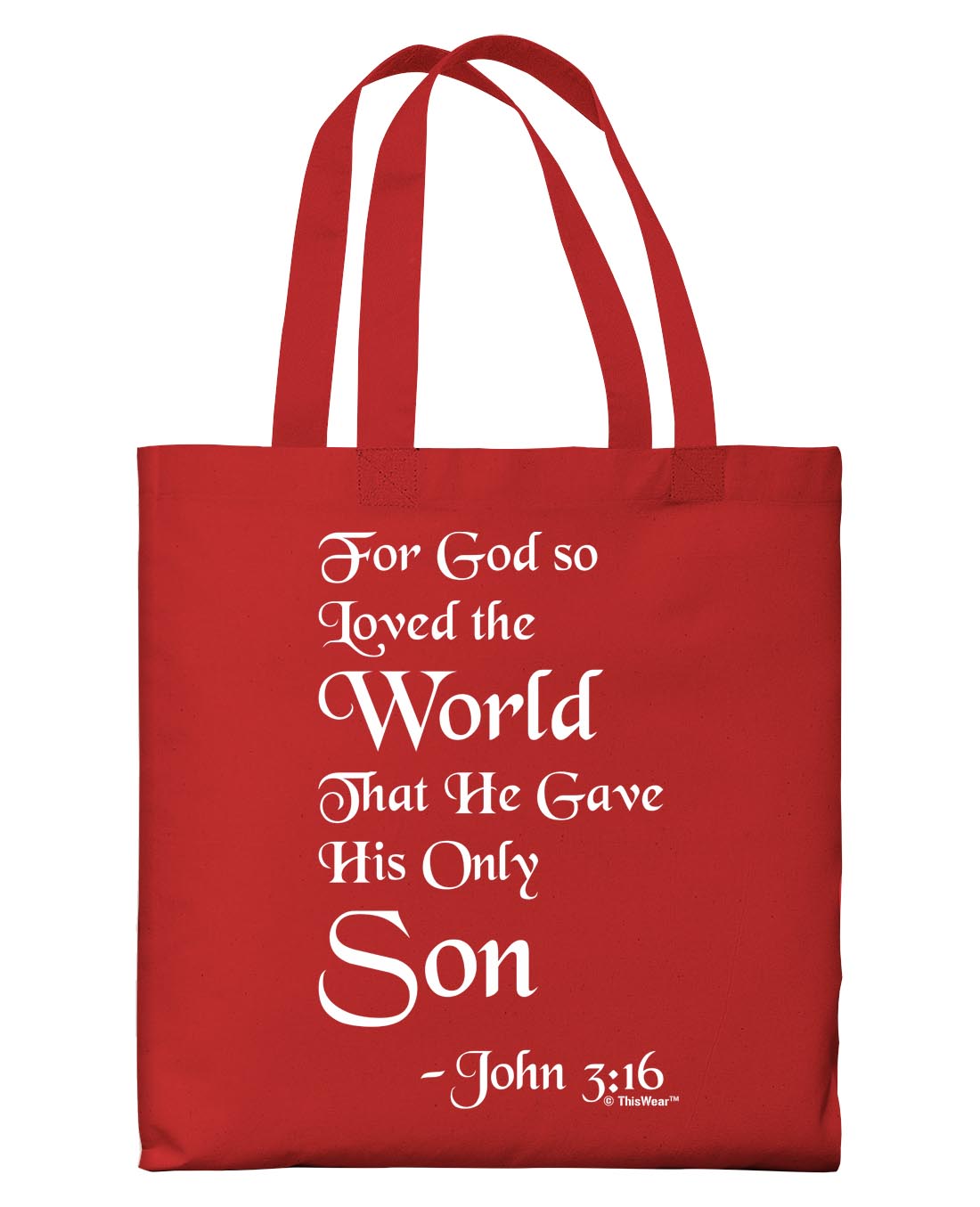 front view of tote bag