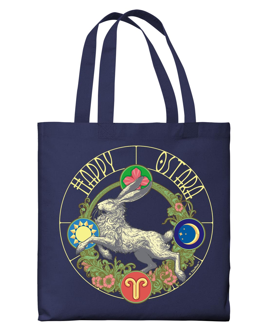 front view of tote bag