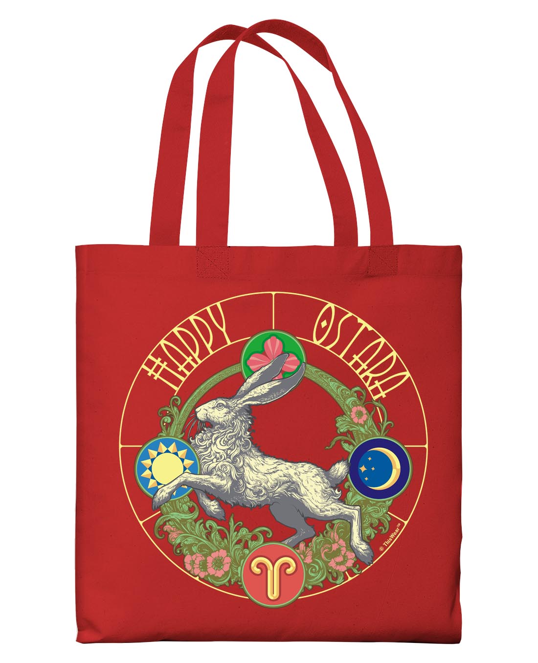 front view of tote bag