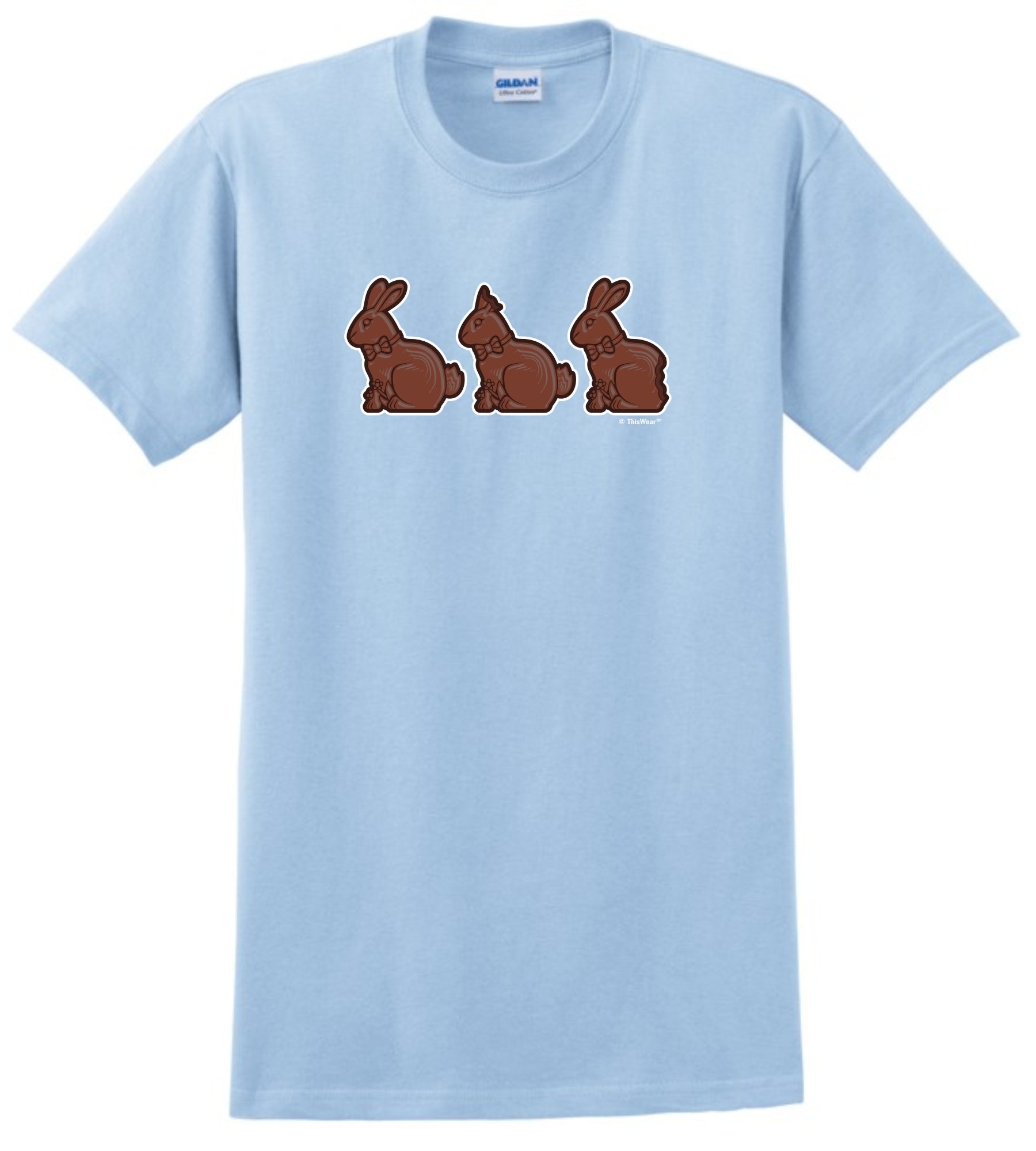 front of shirt Light Blue