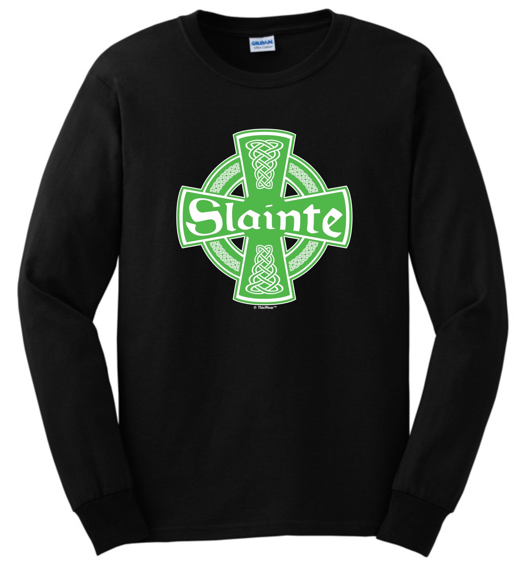 front of shirt black