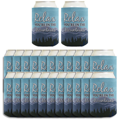Relax You're in the Mountains Standard or Slim Can Thermocooler Drink Sleeve