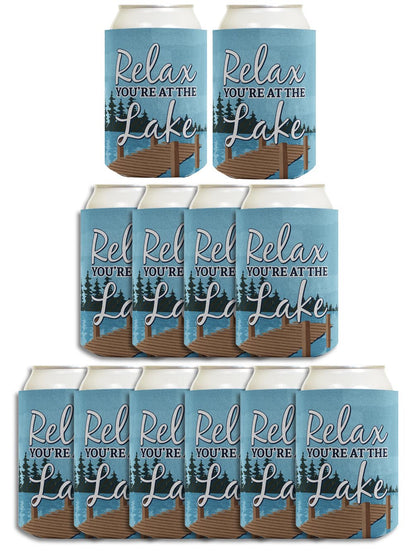 Relax You're at the Lake Standard or Slim Can Thermocooler Drink Sleeve