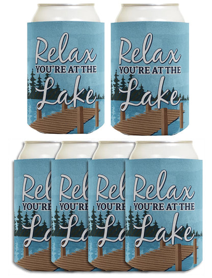 Relax You're at the Lake Standard or Slim Can Thermocooler Drink Sleeve