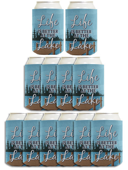 Life is Better at the Lake Standard or Slim Can Thermocooler Drink Sleeve