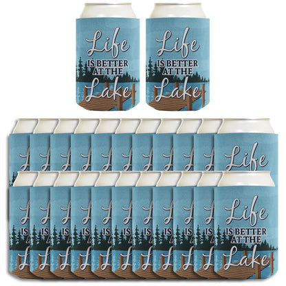 Life is Better at the Lake Standard or Slim Can Thermocooler Drink Sleeve