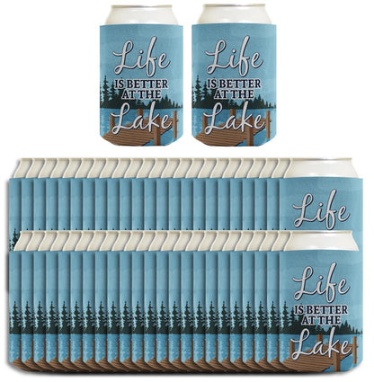Life is Better at the Lake Standard or Slim Can Thermocooler Drink Sleeve