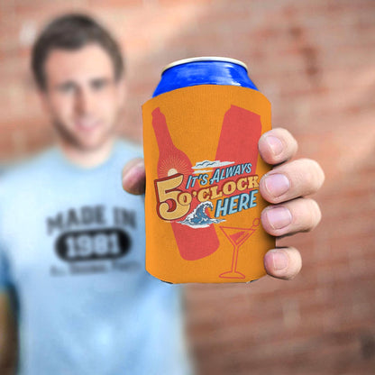 man holding drink sleeve