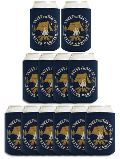 Everything Is Better Camping Standard or Slim Can Thermocooler Drink Sleeve