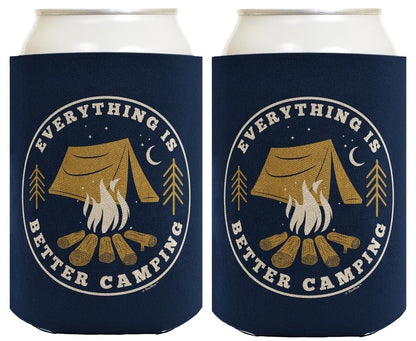 Everything Is Better Camping Standard or Slim Can Thermocooler Drink Sleeve