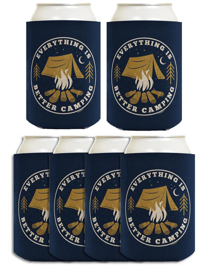 Everything Is Better Camping Standard or Slim Can Thermocooler Drink Sleeve