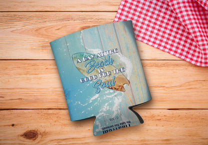 drink sleeve on a wood background
