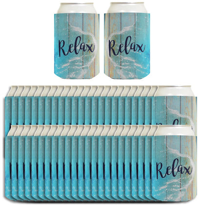 Relax Beach Vibes Standard or Slim Can Thermocooler Drink Sleeve
