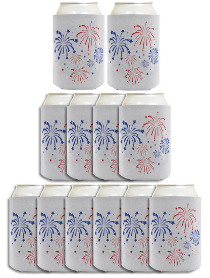 Fireworks Light Blue Standard or Slim Can Thermocooler Drink Sleeve