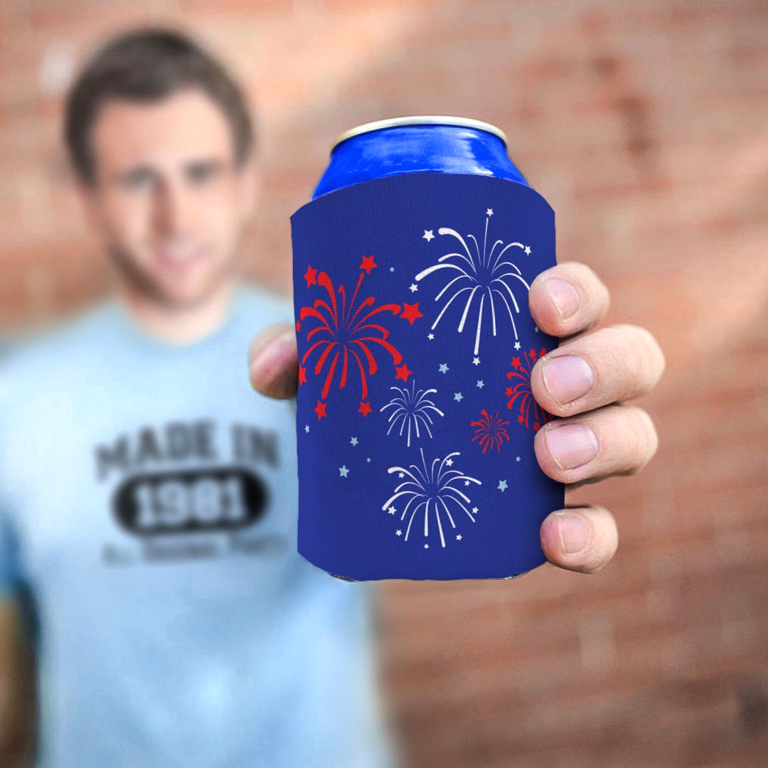 man holding drink sleeve
