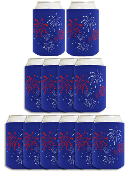 Fireworks Royal Blue Standard or Slim Can Thermocooler Drink Sleeve