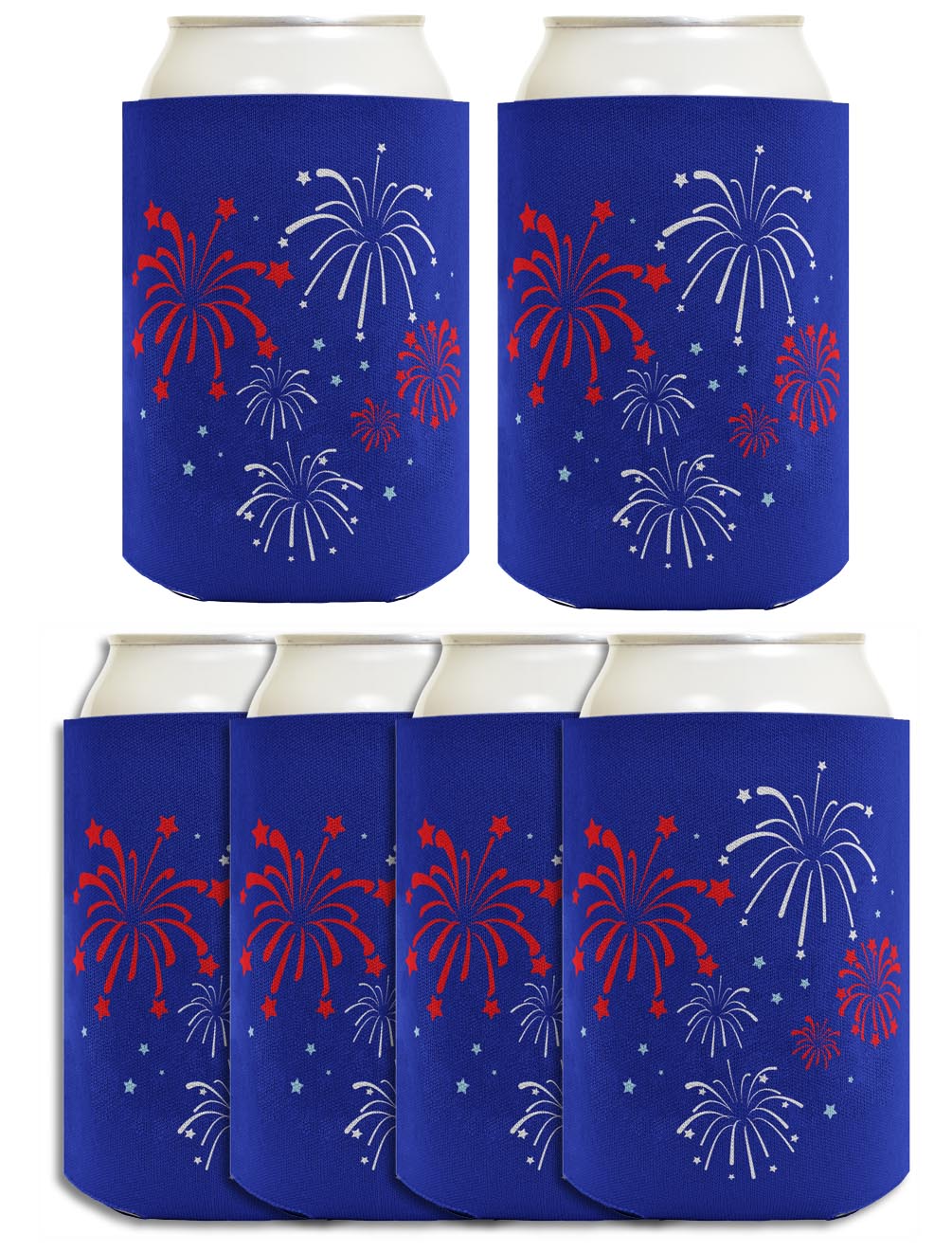 Fireworks Royal Blue Standard or Slim Can Thermocooler Drink Sleeve