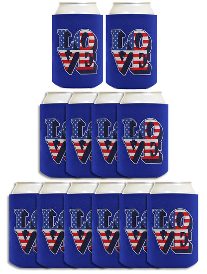 Love America Royal Blue Standard or Slim Can Thermocooler Drink Sleeve