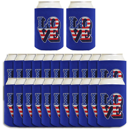 Love America Royal Blue Standard or Slim Can Thermocooler Drink Sleeve