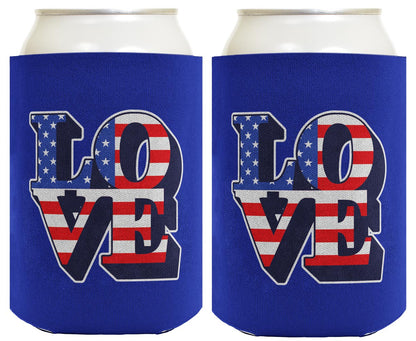 Love America Royal Blue Standard or Slim Can Thermocooler Drink Sleeve