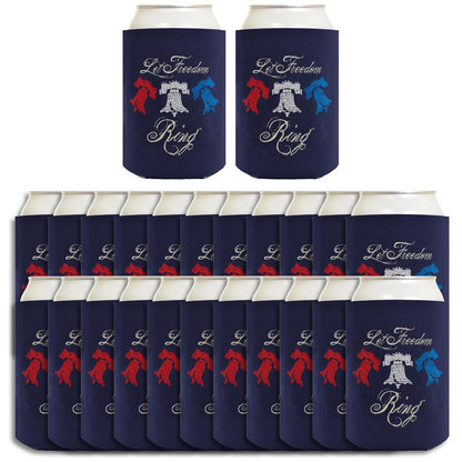 Let Freedom Ring Navy Standard or Slim Can Thermocooler Drink Sleeve