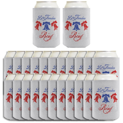 Let Freedom Ring Light Blue Standard or Slim Can Thermocooler Drink Sleeve