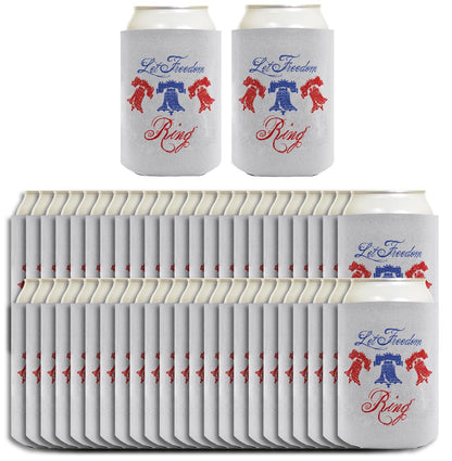 Let Freedom Ring Light Blue Standard or Slim Can Thermocooler Drink Sleeve