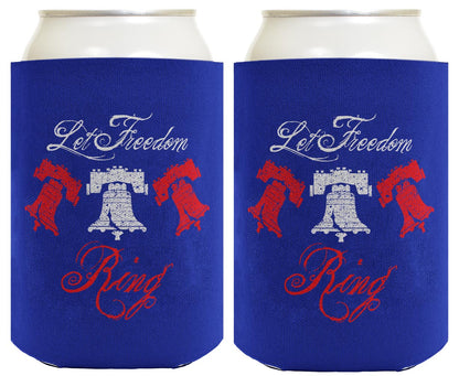 Let Freedom Ring Royal Blue Standard or Slim Can Thermocooler Drink Sleeve