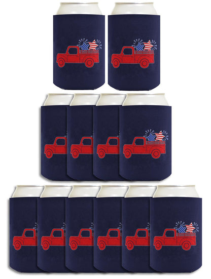 Stars and Stripes Truck Navy Standard or Slim Can Thermocooler Drink Sleeve