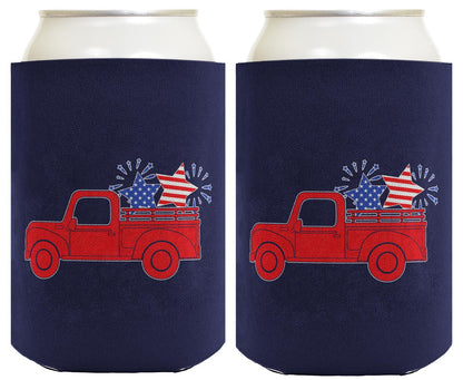 Stars and Stripes Truck Navy Standard or Slim Can Thermocooler Drink Sleeve