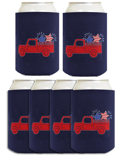 Stars and Stripes Truck Navy Standard or Slim Can Thermocooler Drink Sleeve
